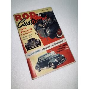 Rod & Custom Magazine April 1960 Cartooons, '60 Chevy Rework '40 Ford Coupes